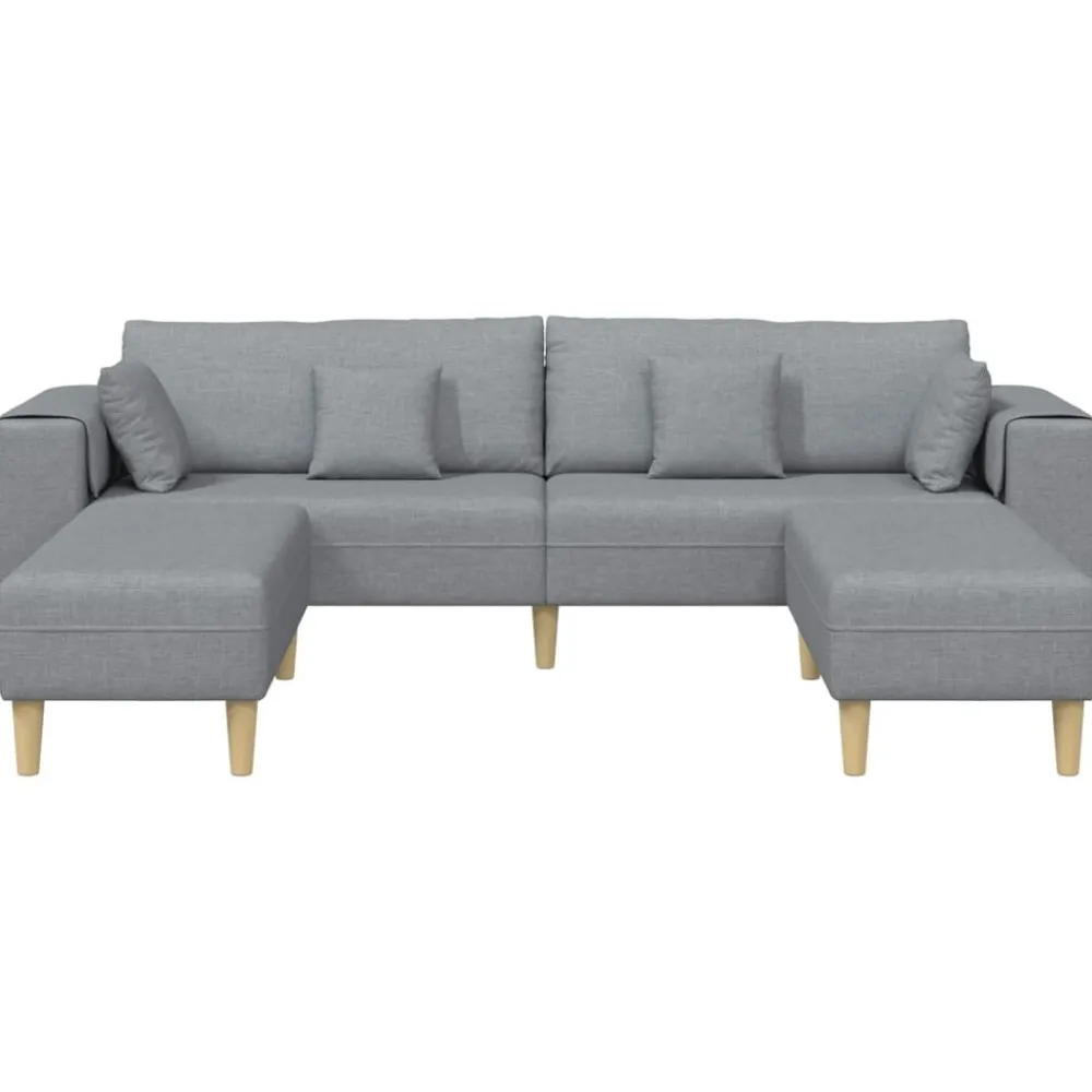 vidaXL Sofás-Sofá con cojín 3 pcs tela