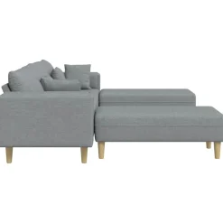 vidaXL Sofás-Sofá con cojín 3 pcs tela