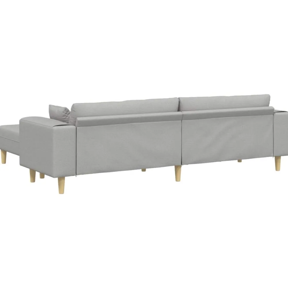 vidaXL Sofá con cojín 3 pcs tela Gris nube Discount