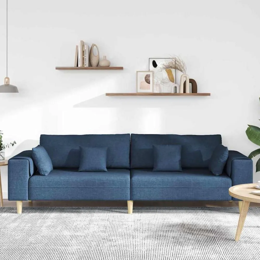 vidaXL Sofás-Sofá con cojín 250 x 77 x 76 cm tela