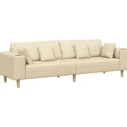 vidaXL Sofás-Sofá con cojín 250 x 77 x 76 cm tela