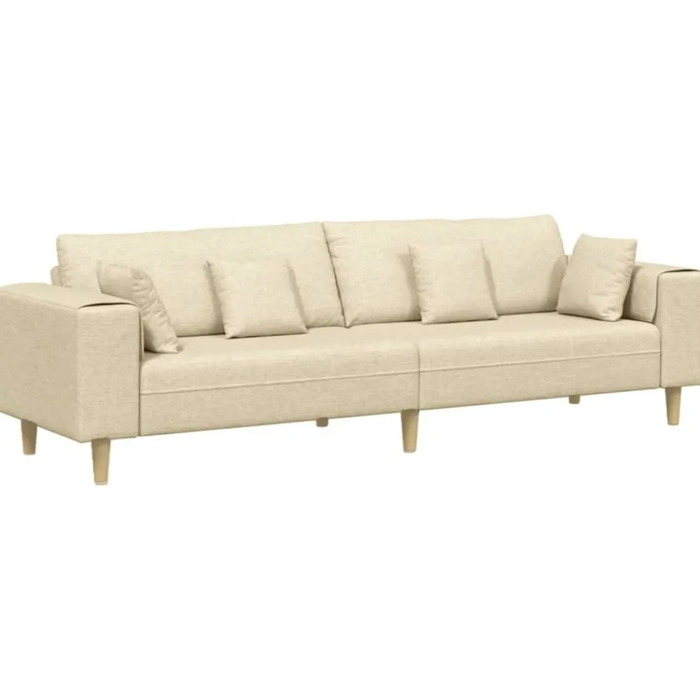vidaXL Sofás-Sofá con cojín 250 x 77 x 76 cm tela