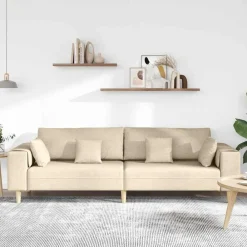vidaXL Sofás-Sofá con cojín 250 x 77 x 76 cm tela