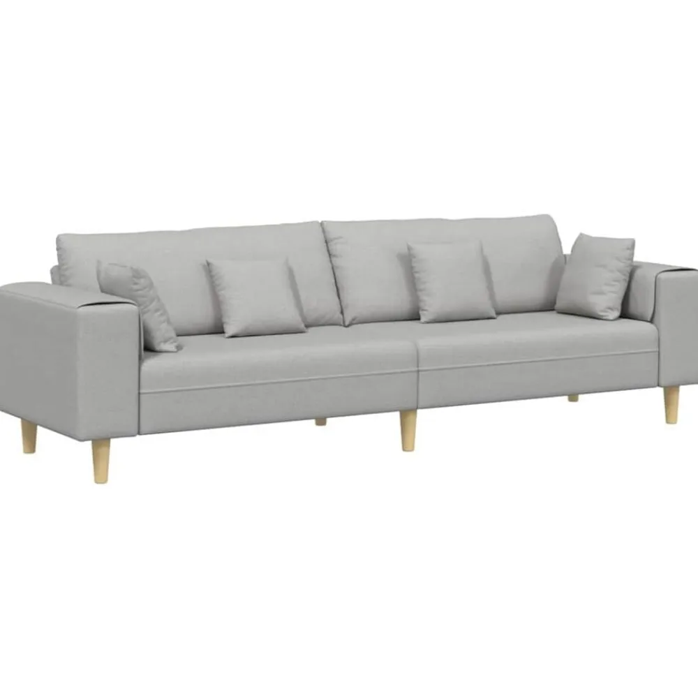 vidaXL Sofás-Sofá con cojín 250 x 77 x 76 cm tela