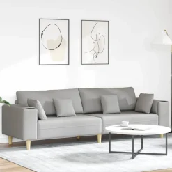 vidaXL Sofás-Sofá con cojín 250 x 77 x 76 cm tela