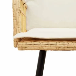 vidaXL Sofá con cojín Naturaleza 173 x 231 x 90cm Acero Naturaleza y crema New
