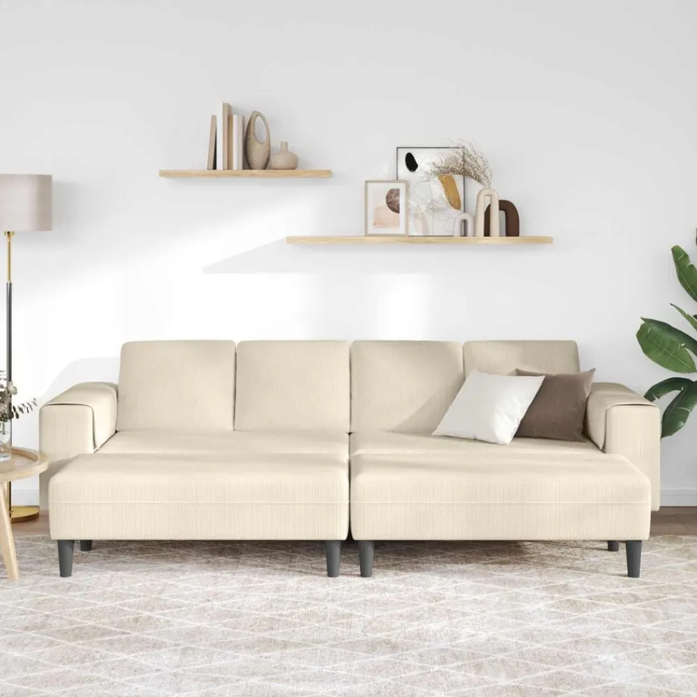 vidaXL Sofás-Sofá 250 x 188 x 76 cm Tela de Pana