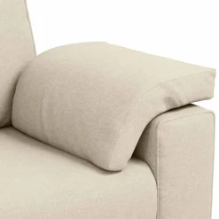 vidaXL Sofá de 3 plazas Beige 220 cm Tejido mezcla de lino