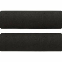 vidaXL Sofá de 2 plazas con cojines tela 120 cm Negro Outlet