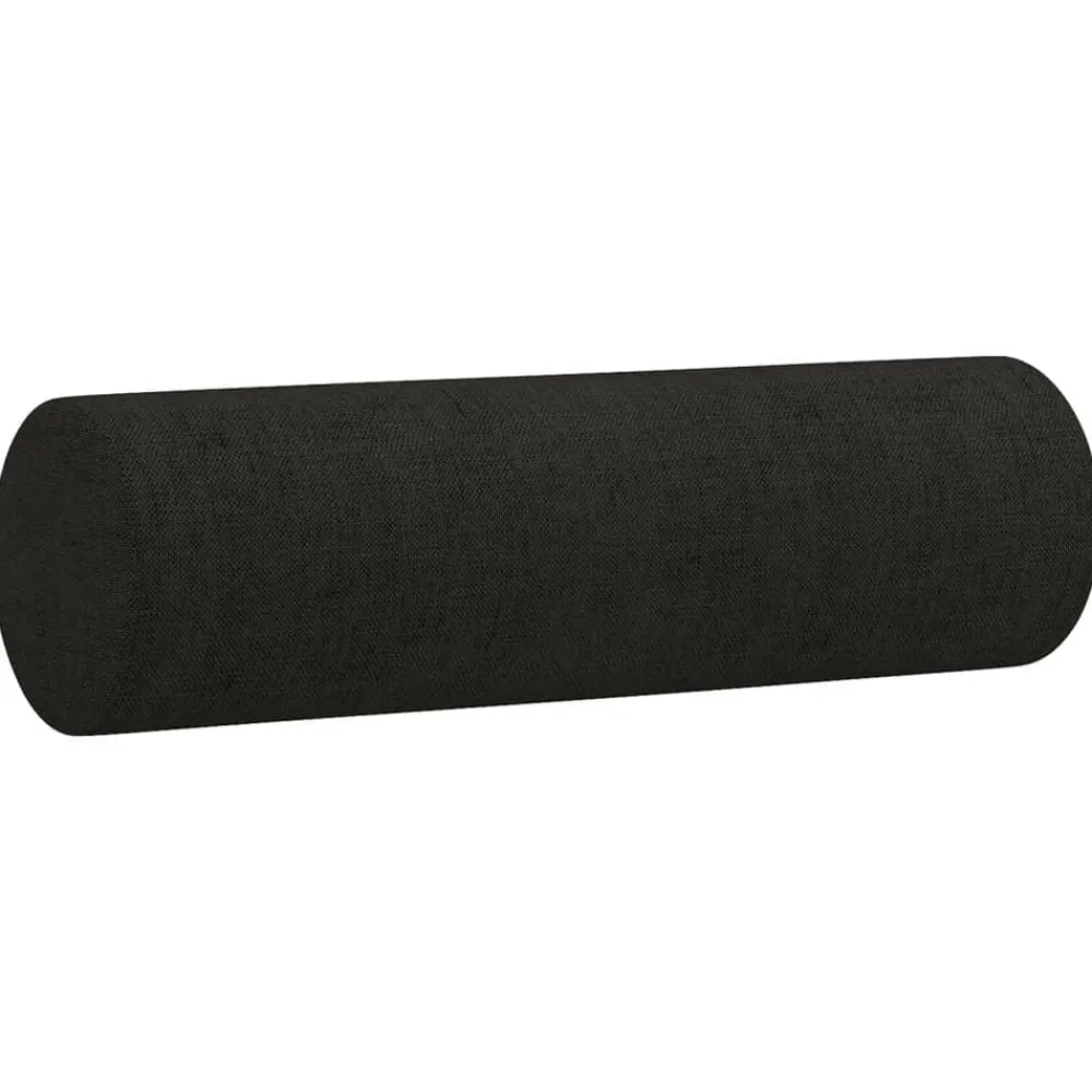 vidaXL Sofá de 2 plazas con cojines tela 120 cm Negro Outlet