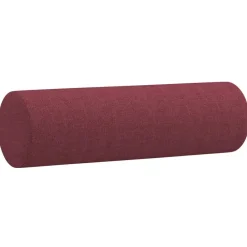 vidaXL Sofás-Sofá de 2 plazas con cojines tela rojo tinto 120 cm