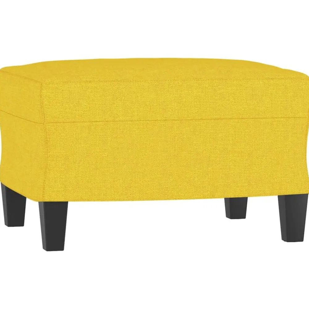 vidaXL Sofás-Sofá de 3 plazas con taburete de tela 180 cm