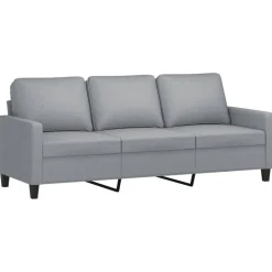 vidaXL Sofás-Sofá de 3 plazas con taburete de tela 180 cm