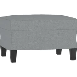 vidaXL Sofás-Sofá de 3 plazas con taburete de tela 180 cm