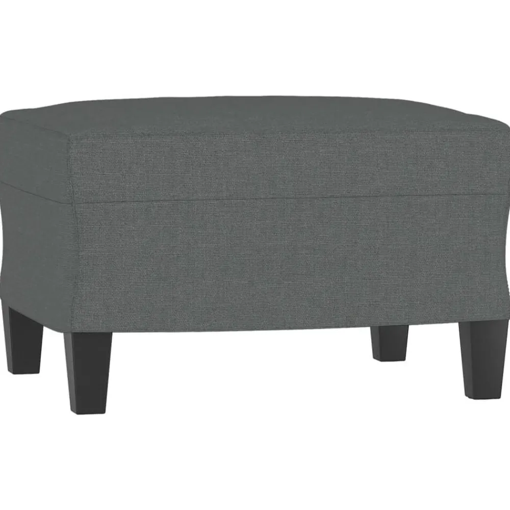 vidaXL Sofás-Sofá de 3 plazas con taburete de tela 180 cm