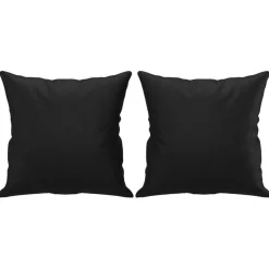vidaXL Sofá de 2 plazas con cojines cuero sintético 120 cm Negro Outlet