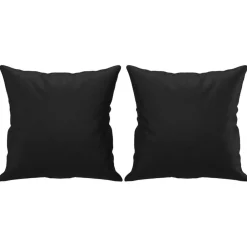 vidaXL Sofá de 2 plazas con cojines cuero sintético 120 cm Negro Best