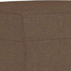 vidaXL Sofá de 3 plazas con taburete de tela marrón 180 cm Marrón New