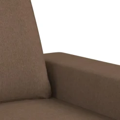 vidaXL Sofá de 3 plazas con taburete de tela marrón 180 cm Marrón New