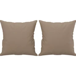 vidaXL Sofá de 2 plazas con cojines cuero sintético 120 cm Capuchino Best