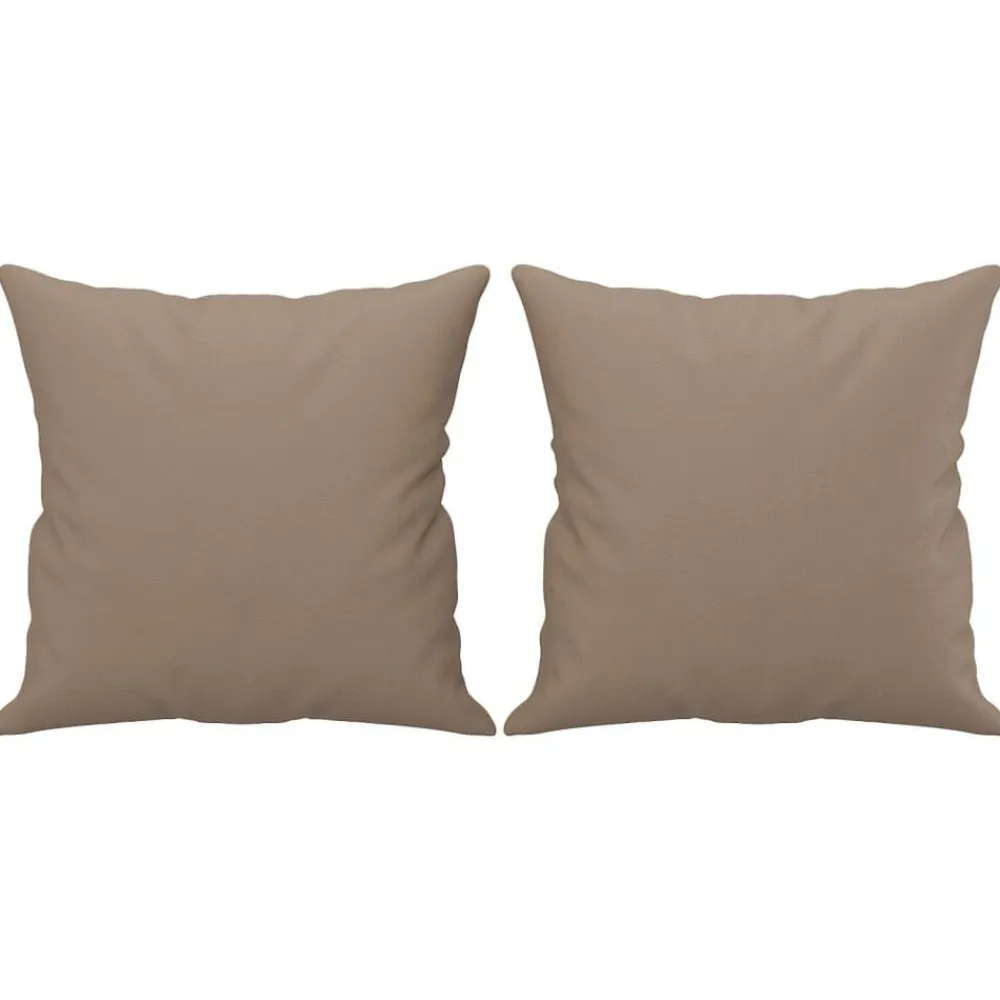 vidaXL Sofá de 2 plazas con cojines cuero sintético 120 cm Capuchino Best