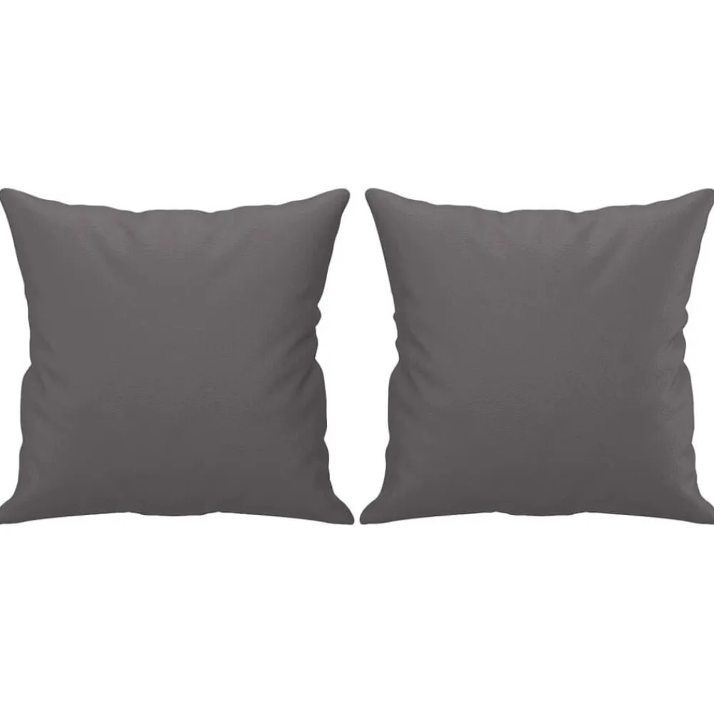 vidaXL Sofá de 2 plazas con cojines cuero sintético 120 cm Gris New