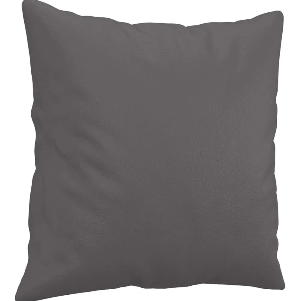 vidaXL Sofá de 2 plazas con cojines cuero sintético 120 cm Gris New