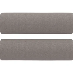 vidaXL Sofá de 2 plazas con cojines tela gris taupe 120 cm Taupé Clearance