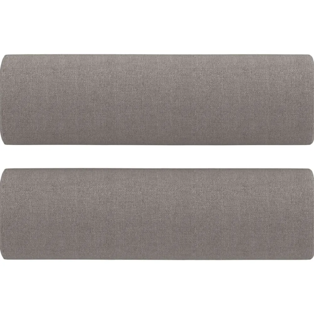 vidaXL Sofá de 2 plazas con cojines tela gris taupe 120 cm Taupé Clearance