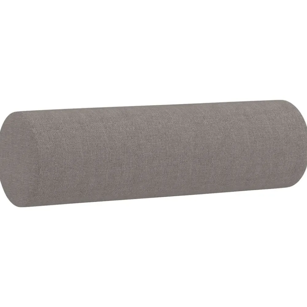 vidaXL Sofá de 2 plazas con cojines tela gris taupe 120 cm Taupé Clearance