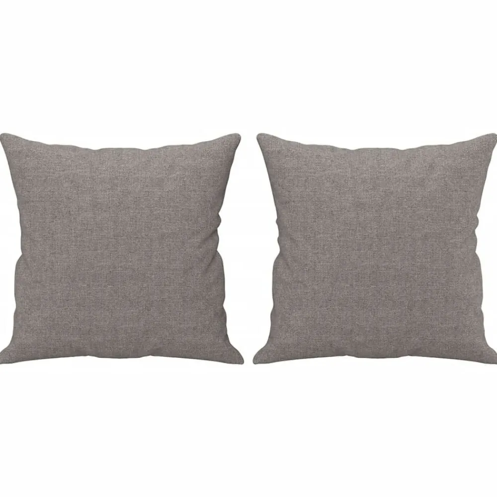 vidaXL Sofá de 2 plazas con cojines tela gris taupe 120 cm Taupé Clearance