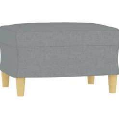 vidaXL Sofás-Sofá de 3 plazas con taburete de tela 180 cm