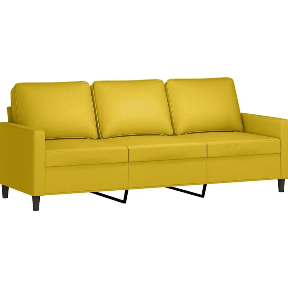 vidaXL Sofás-Sofá de 3 plazas con taburete terciopelo 180 cm