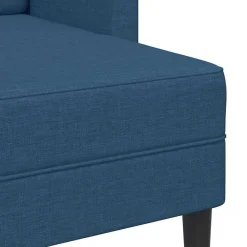 vidaXL Sofá de 2 plazas con chaise longue en forma L Tela 125 cm Azul