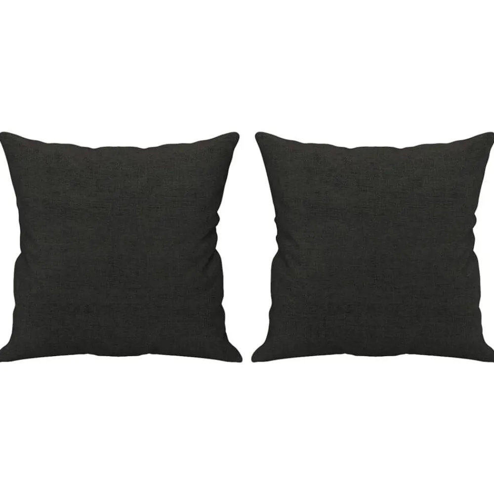 vidaXL Sofá de 2 plazas con cojines tela 120 cm Negro New