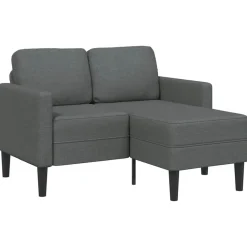 vidaXL Sofás-Sofá de 2 plazas con chaise longue en forma de L, color , 125 cm, tela,