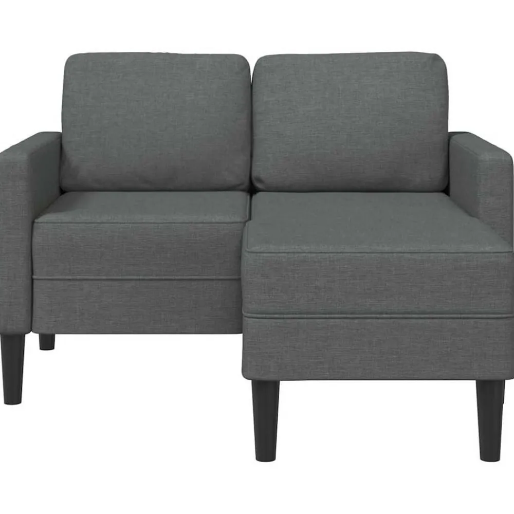 vidaXL Sofás-Sofá de 2 plazas con chaise longue en forma de L, color , 125 cm, tela,