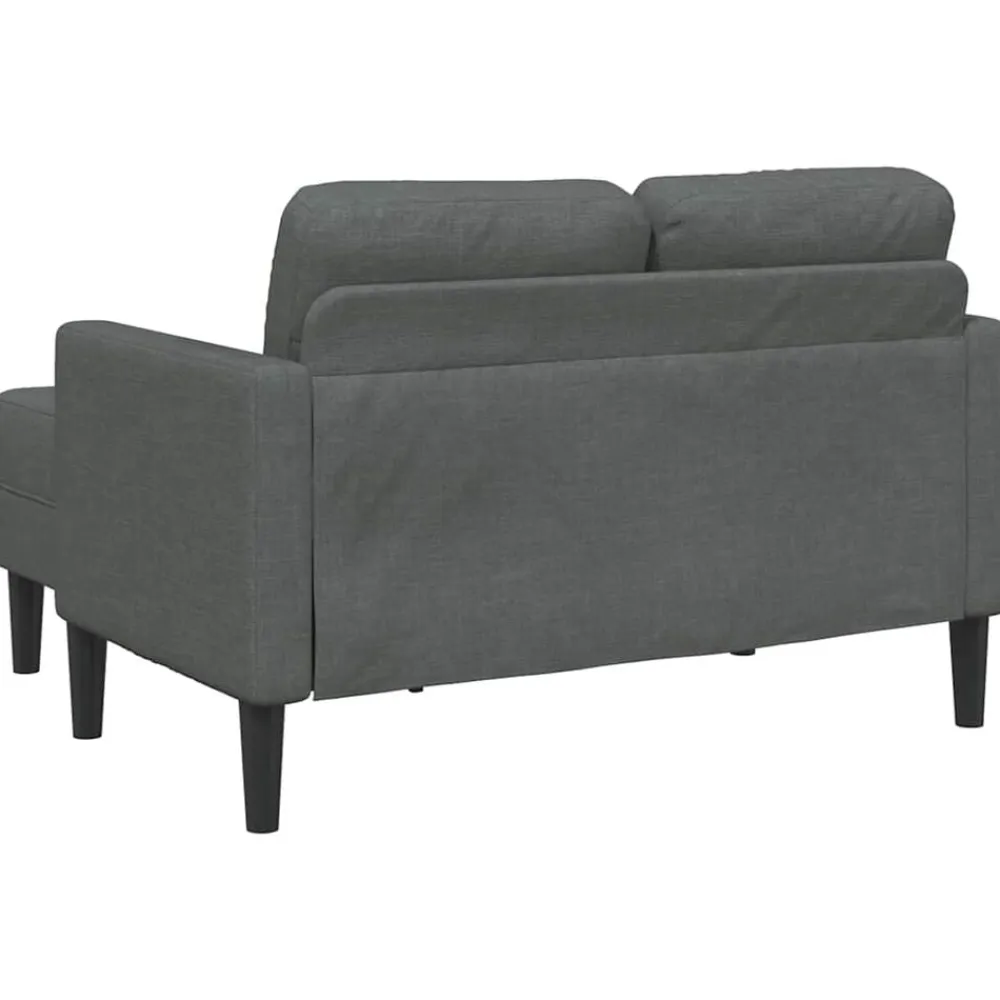 vidaXL Sofás-Sofá de 2 plazas con chaise longue en forma de L, color , 125 cm, tela,