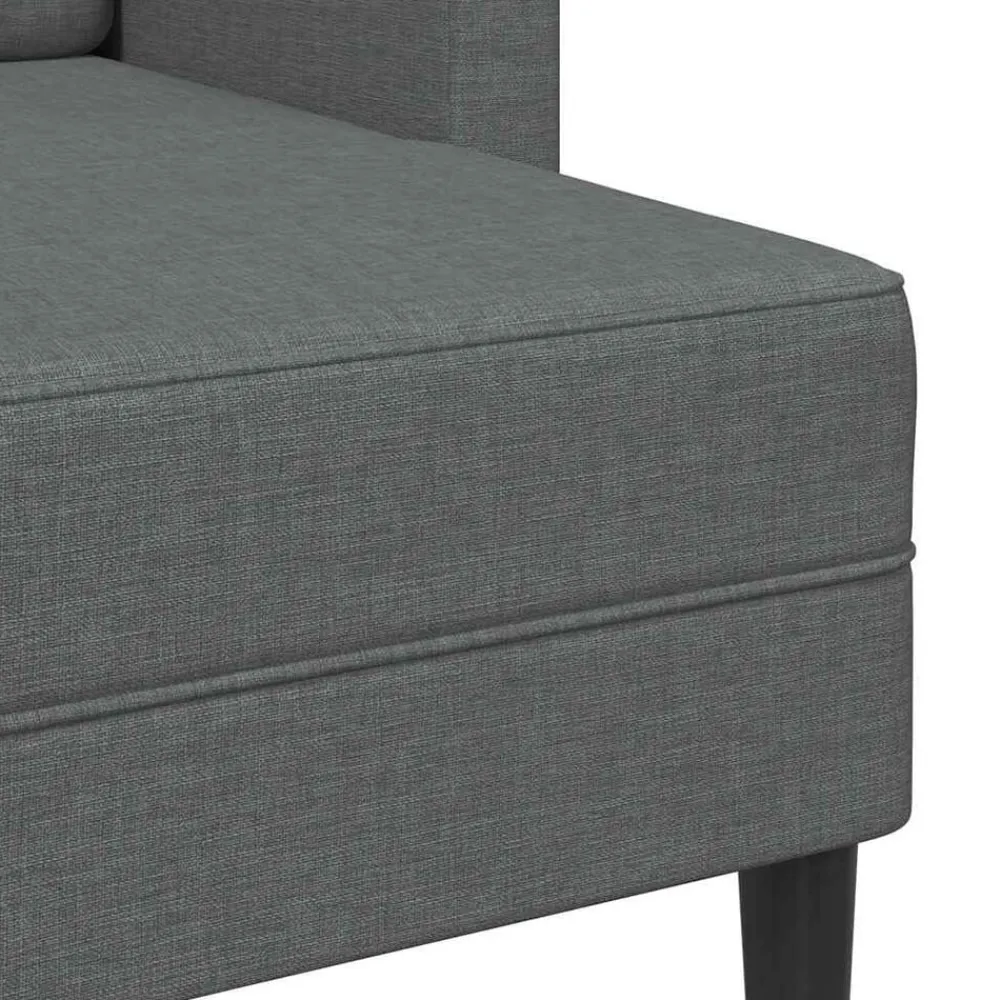 vidaXL Sofás-Sofá de 2 plazas con chaise longue en forma de L, color , 125 cm, tela,