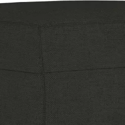 vidaXL Sofá de 3 plazas con taburete de tela 180 cm Negro Clearance