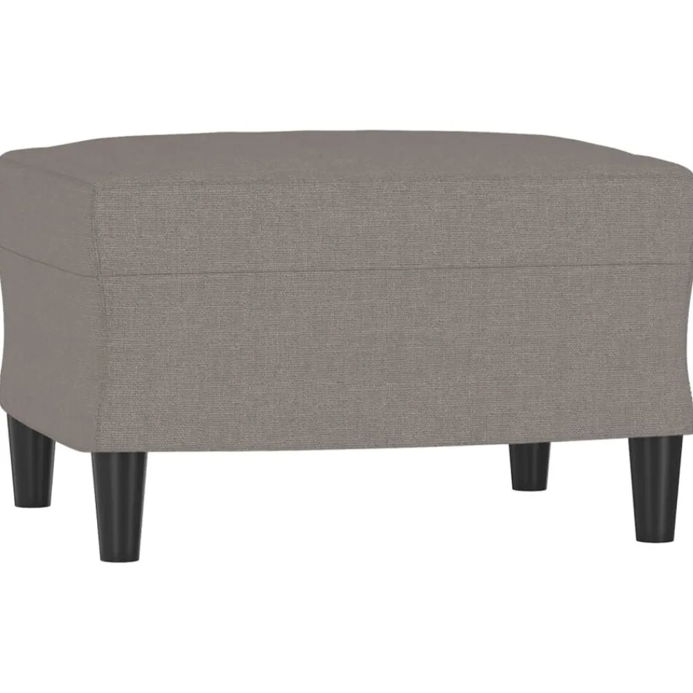 vidaXL Sofá de 3 plazas con taburete de tela gris taupe 180 cm Taupé Sale