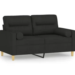 vidaXL Sofás-Sofá de 2 plazas con cojines tela 120 cm