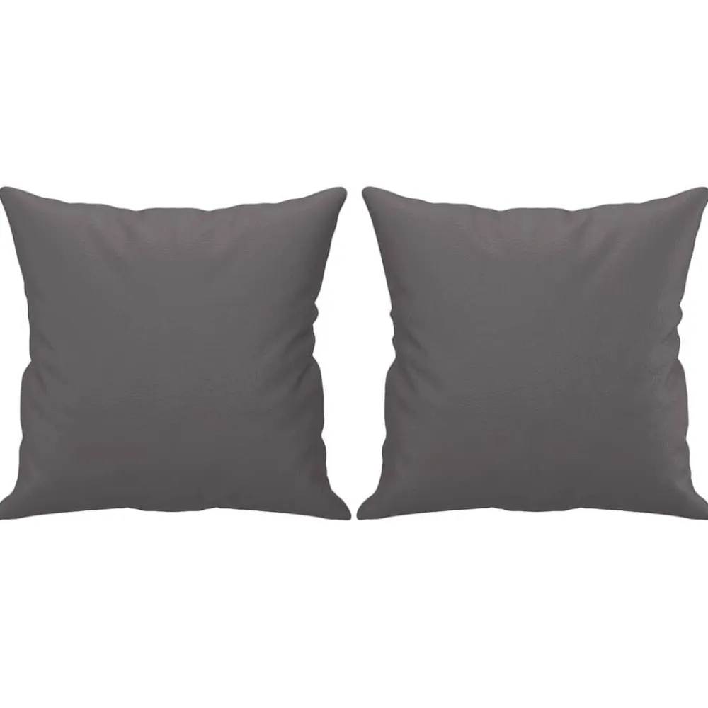 vidaXL Sofá de 2 plazas con cojines cuero sintético 120 cm Gris Best