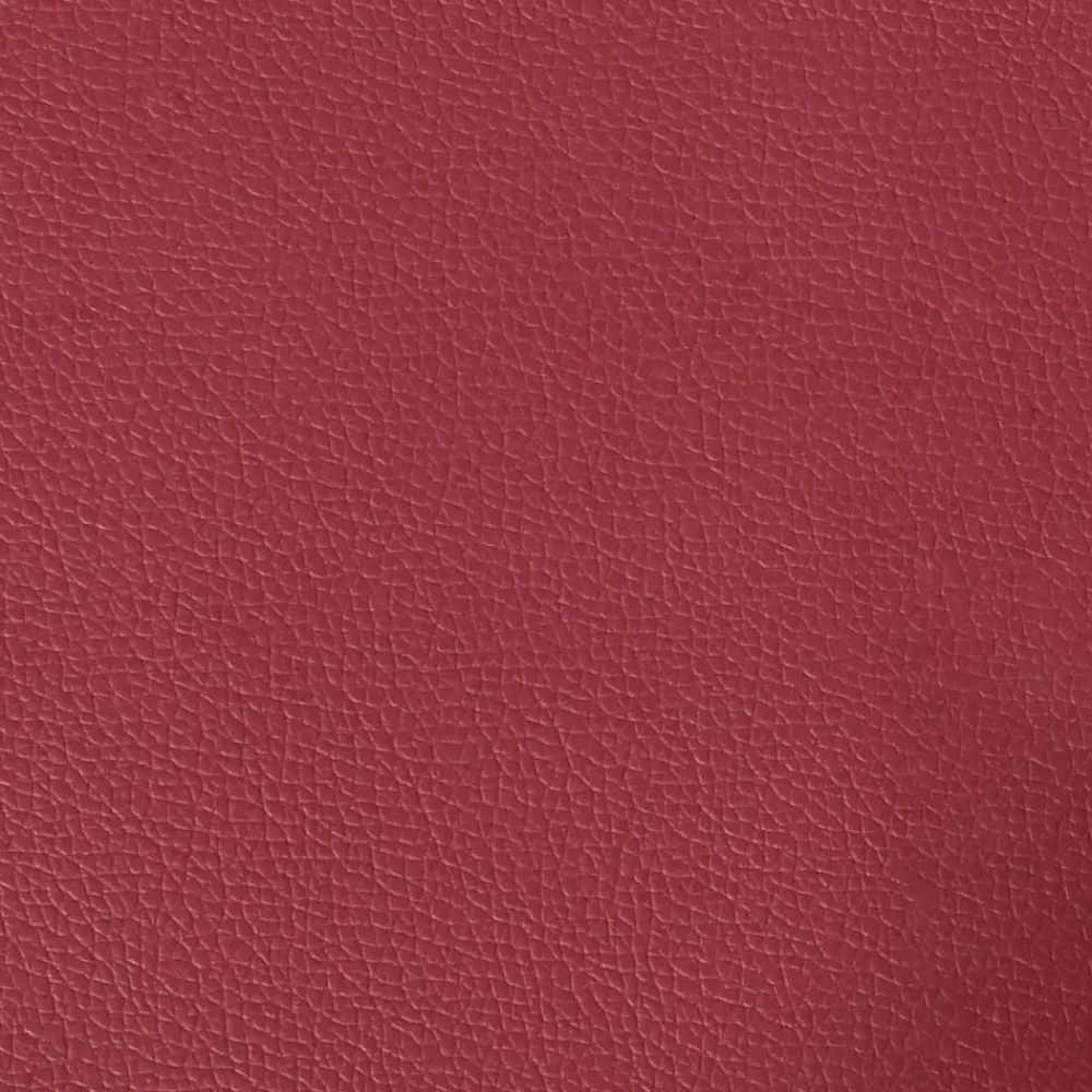 vidaXL Sofás-Sofá de 3 plazas con taburete cuero sintético rojo tinto 180 cm