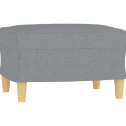 vidaXL Sofás-Sofá de 3 plazas con taburete de tela 180 cm