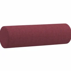 vidaXL Sofás-Sofá de 2 plazas con cojines tela rojo tinto 120 cm