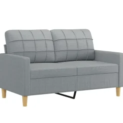 vidaXL Sofás-Sofá de 2 plazas con cojines tela 120 cm