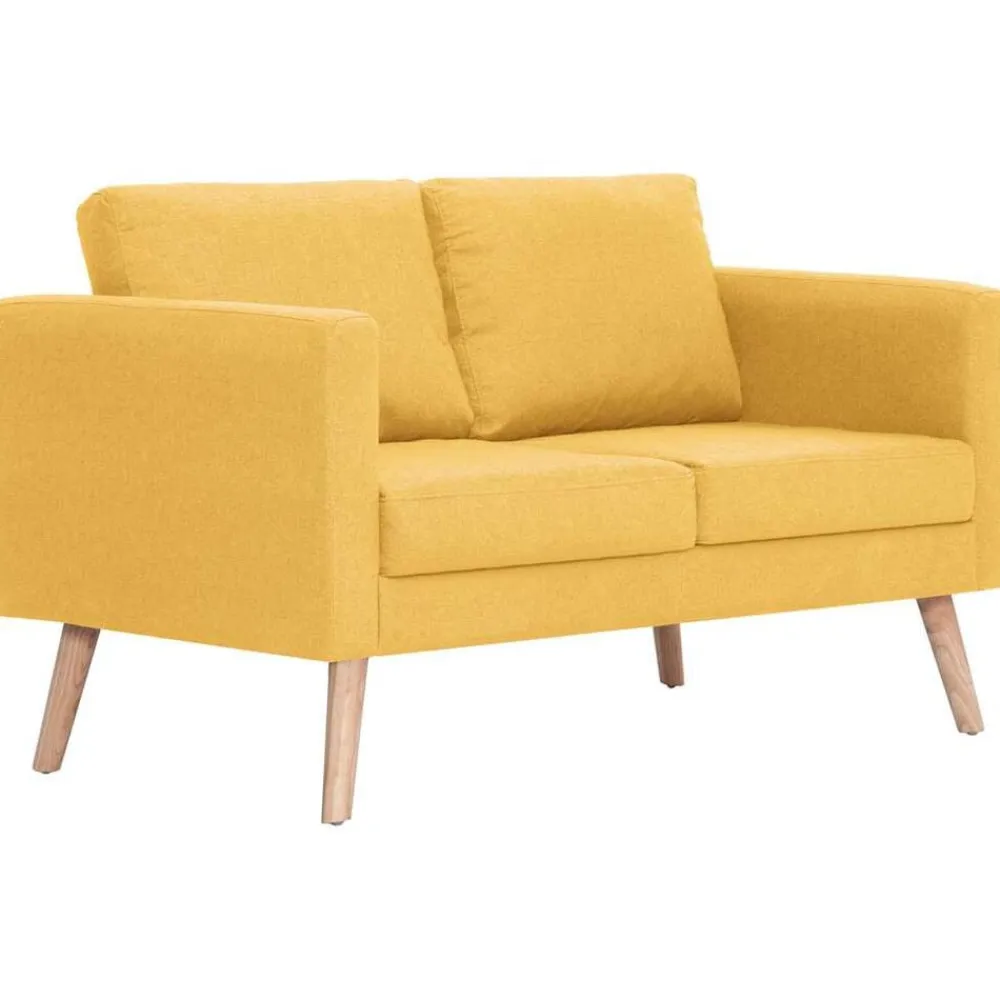 vidaXL Sofá de 2 plazas de tela Amarillo Online