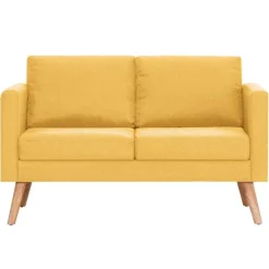 vidaXL Sofá de 2 plazas de tela Amarillo Online