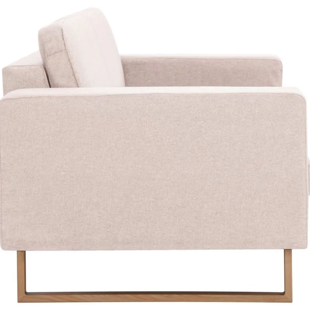 vidaXL Sofá de 3 plazas de tela color Crema